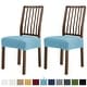 preview thumbnail 1 of 51, Subrtex 2 PCS Stretch Dining Chair Seat Cover Elastic Cushion Covers Smoky Blue