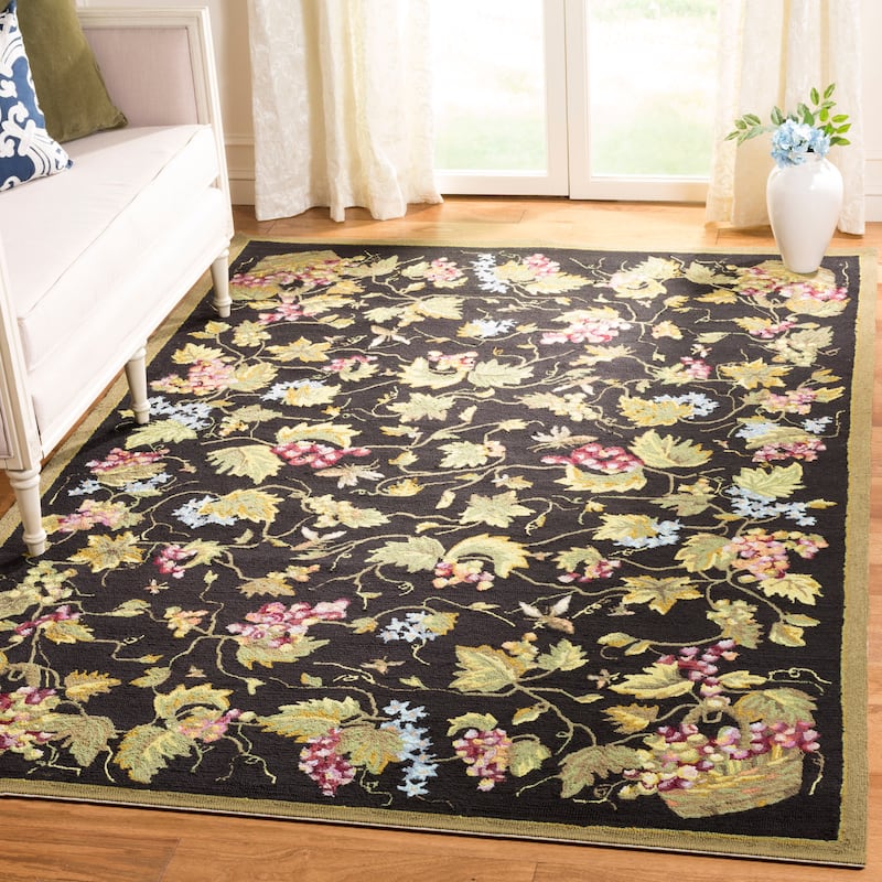 SAFAVIEH Handmade Easy Care Jantina Oriental Rug - 4' x 6' - Black/Multi