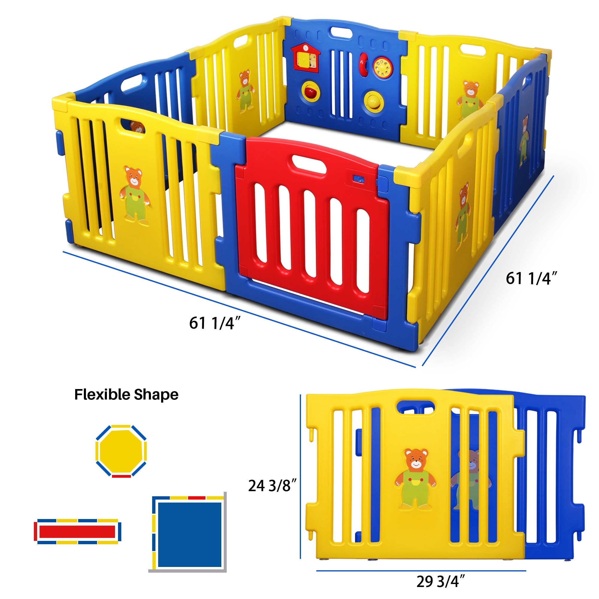 kidzone baby playpen 8 panel