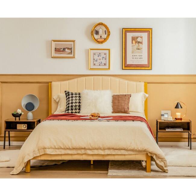 2 Pieces Stackable Night Stand Bedside End Table Set - 21" x 14" x 18" (L x W x H)