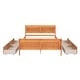 preview thumbnail 43 of 50, Full Wood Platform Bed with Drawers - Elegant Design, No Box Spring Needed