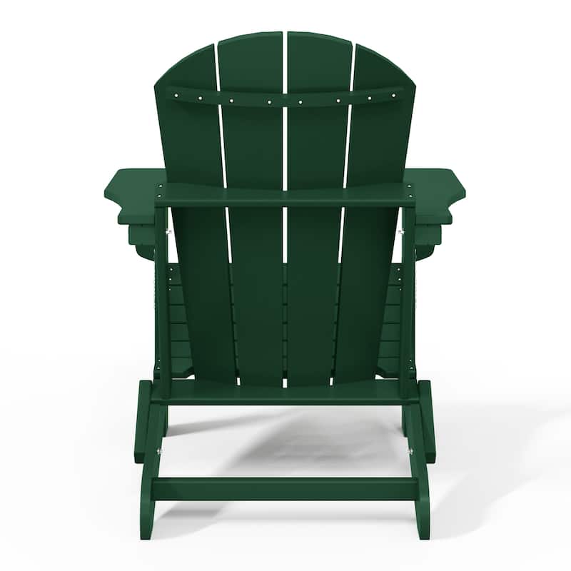 Polytrends Laguna Weather Resistant Outdoor Patio Folding Adirondack Chairs (Set of 4)