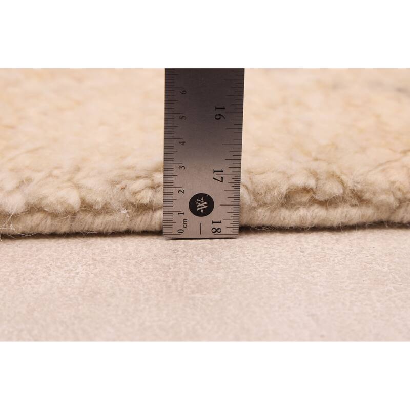 ECARPETGALLERY Hand-knotted Looma Cream Wool Rug - 8'3 x 10'3