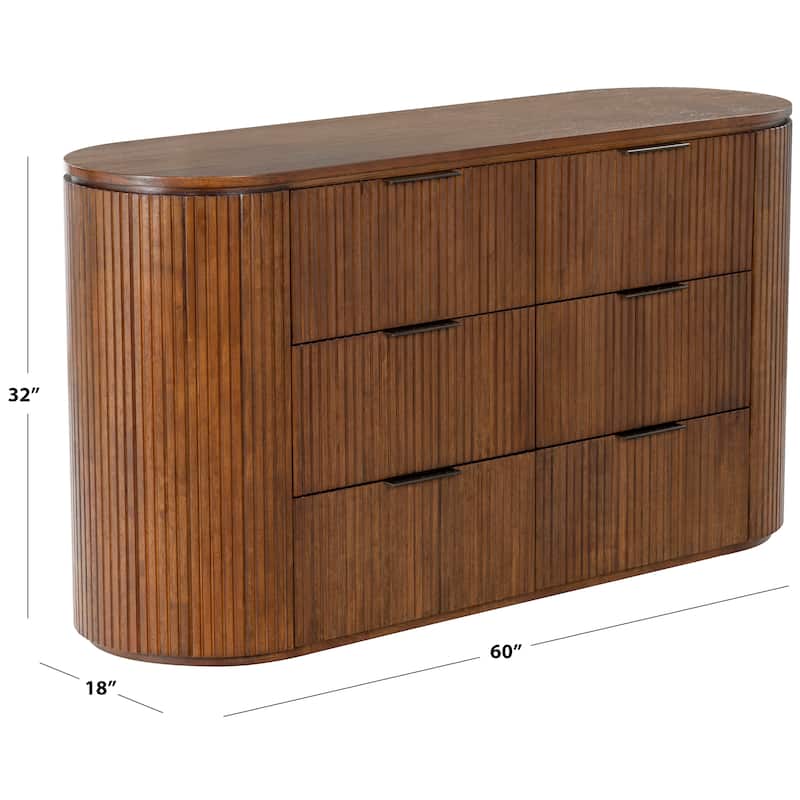 SAFAVIEH Couture Rikki Fluted 6-Drawer Wood Dresser