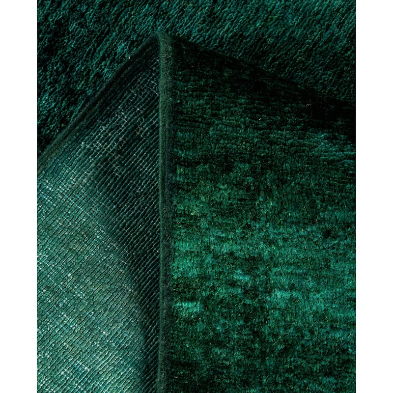 Overdyed One-of-a-Kind Hand-Knotted Area Rug - Green - 5' 1" x 7' 6"