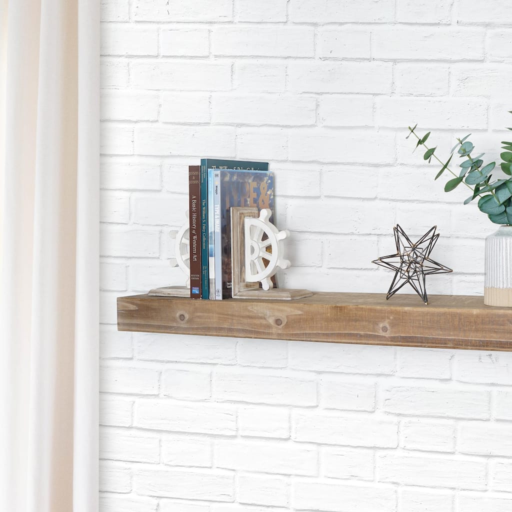 American Art Decor Heavy Duty Wood Bookends for Books/CDs/Vinyls