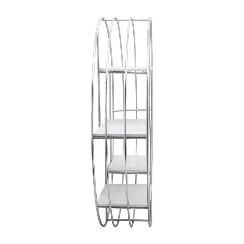 Sagebrook Home Modern Glam Iron and Wood Wall Storage Shelf - 32" x 7" x 32"