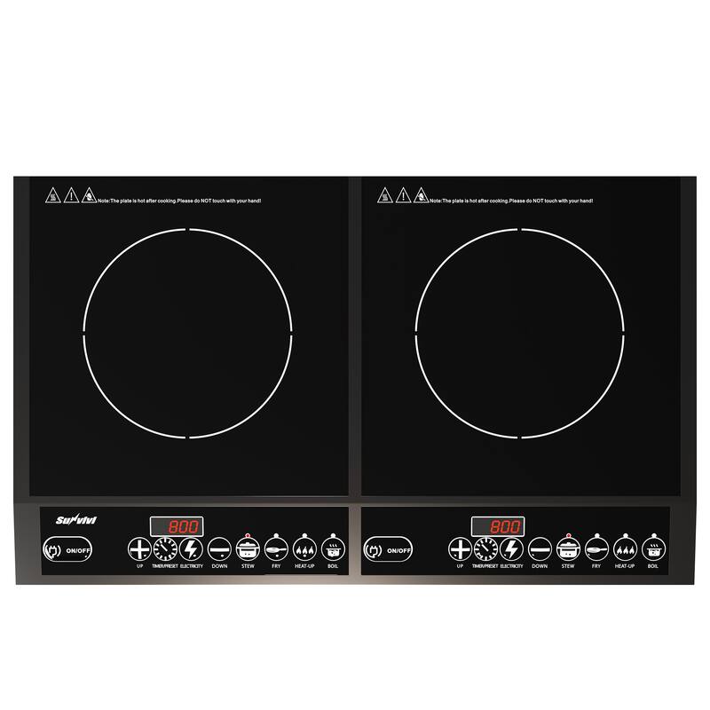 1000W+800W Electric Induction Cooktop with 2 Burner