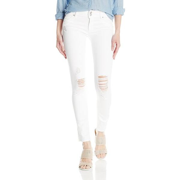 Hudson Jeans Collin Ripped White Skinny Jeans 28 Overstock 21355743 Hudson women's signature boot cut jeans. overstock com