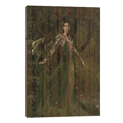 Astranai The Queen Of Fate Print On Wood by Nene Thomas - Multi-Color