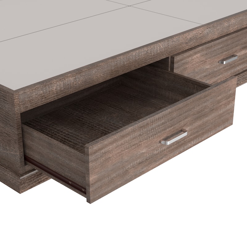 DH BASIC Contemporary 3-Drawer Storage Platform Bed by Denhour