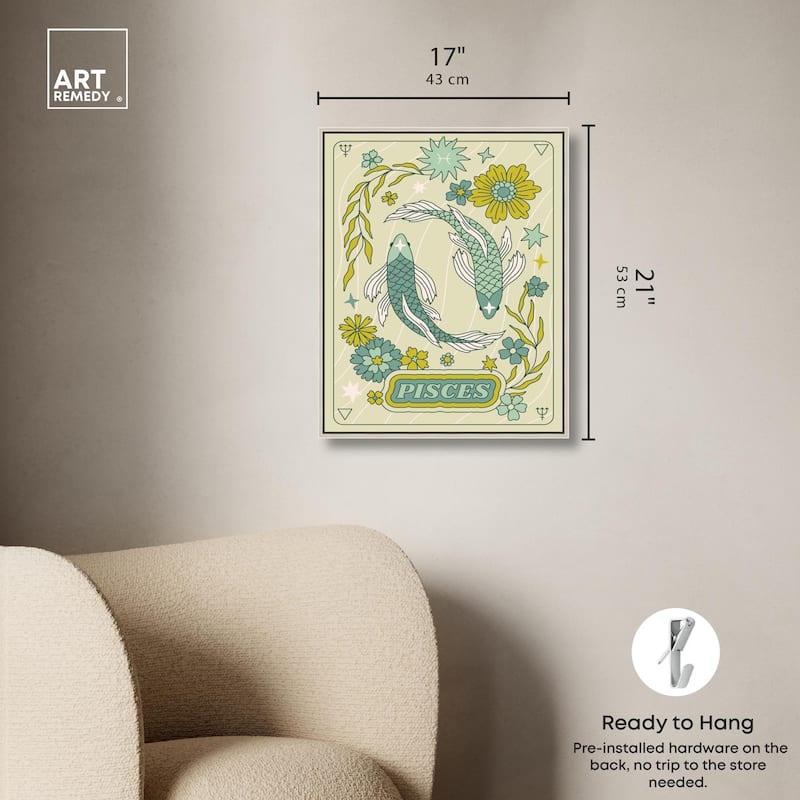 Pisces Stars Card Canvas by Art Remedy