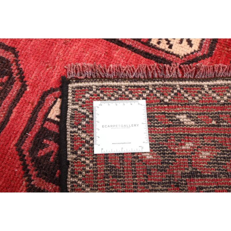 ECARPETGALLERY Hand-knotted Baluch Red Wool Rug - 3'6 x 6'4