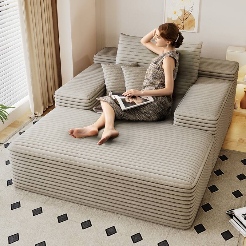 Nebula Oversized Upholstered Sofa Bed, Upholstered Sleeper Cloud Sofas Couches for Cozy Reading and Relaxation