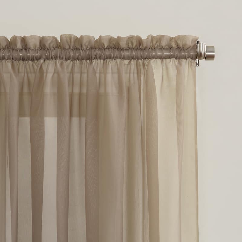 No. 918 Emily Voile Sheer Rod Pocket 1-Piece Curtain Panel, Single Panel