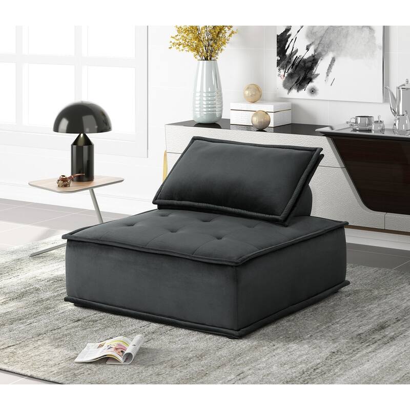Anna Velvet Set of 2 Armless Lounge Chair