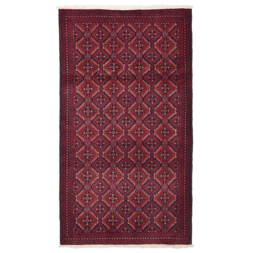 ECARPETGALLERY Hand-knotted Teimani Red Wool Rug - 3'6 x 6'4