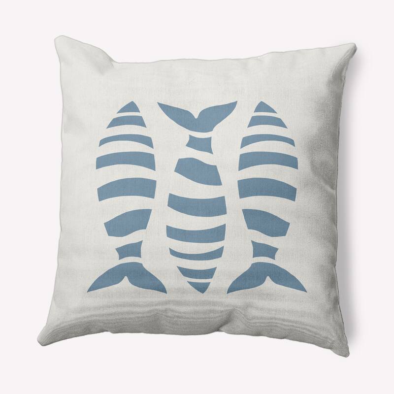 Puzzle Fish Nautical Decorative Indoor Pillow - Dusty Smoke - 18" x 18"