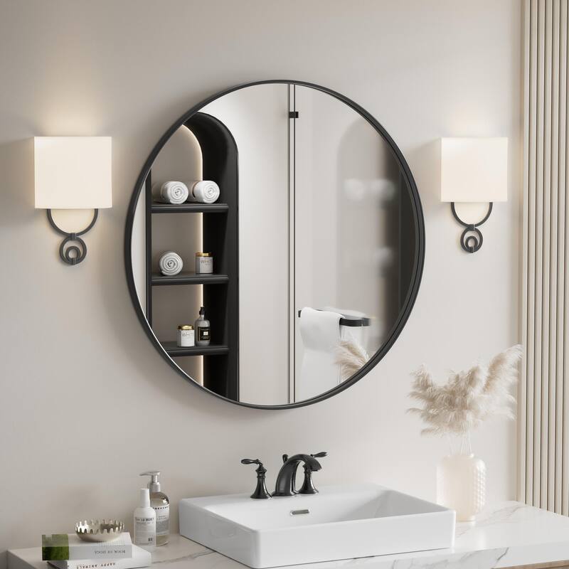 Wall Mirror Vanity Mirror Bathroom Mirror with Metal Frame(1 Piece)