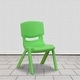 preview thumbnail 1 of 55, 10PK Plastic Stackable Preschool Chair, 10.5" Seat Height - 14"D x 12.5"W x 20"H Green