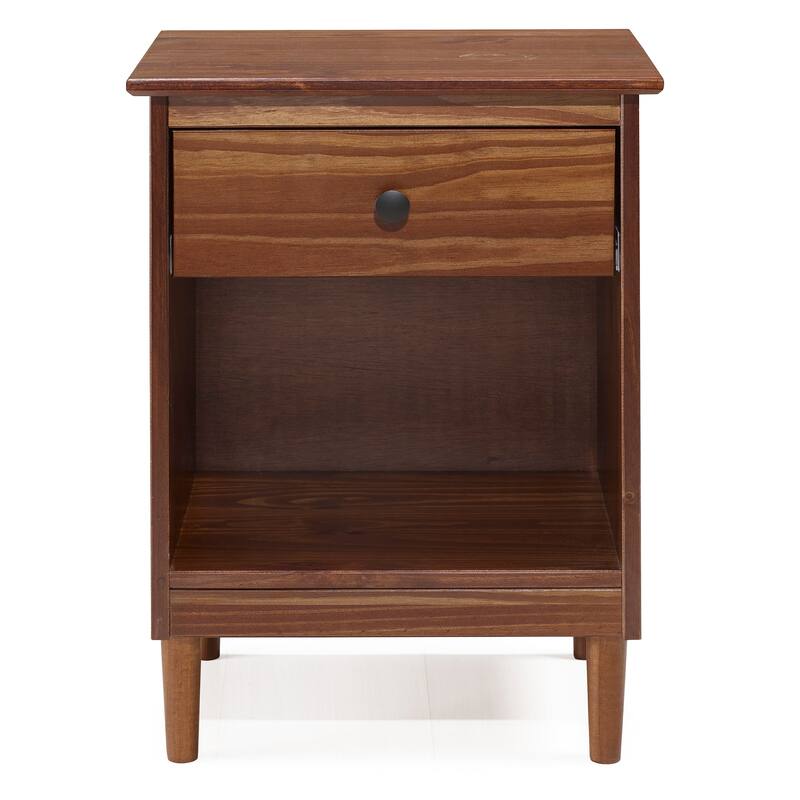 Walker Edison Bullrushes 1-drawer Solid Wood Nightstand