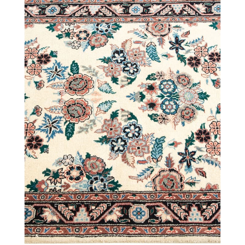 Overton Hand Knotted Wool Traditional Oriental Ivory Runner