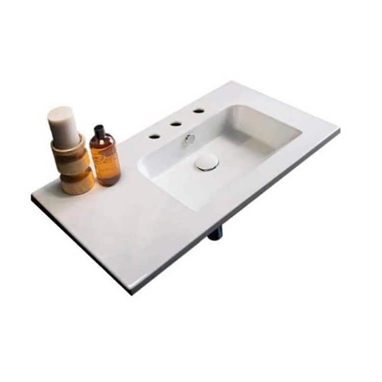 Nameeks Scarabeo 5212-Three Hole Etra 32-1/2" Rectangular Ceramic Wall