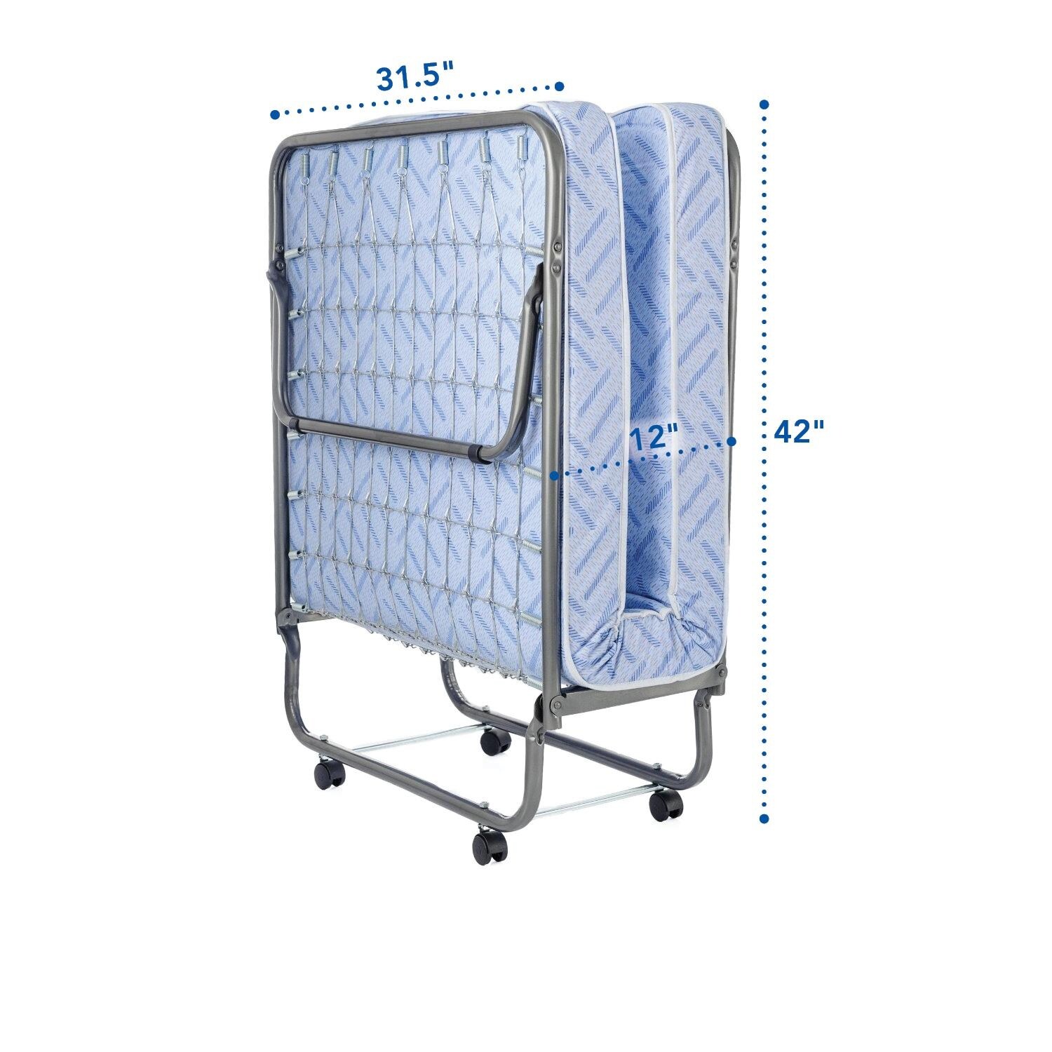 folding cot with wheels