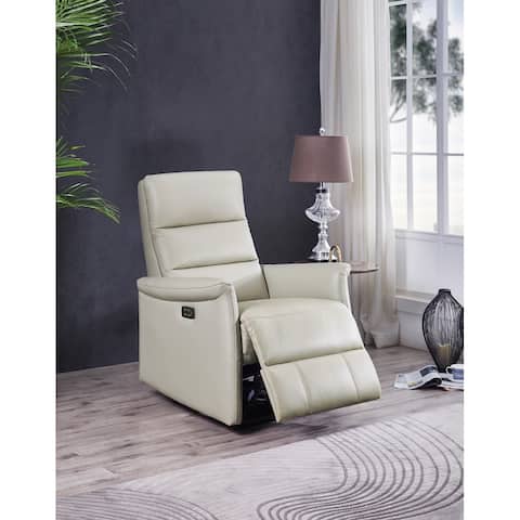 Hydeline Mila Power Headrest Top Grain Leather Recliner Chair with Built-in USB Port