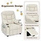 preview thumbnail 41 of 46, Costway Kids Youth Recliner Chair PU Leather w/Cup Holders & Side