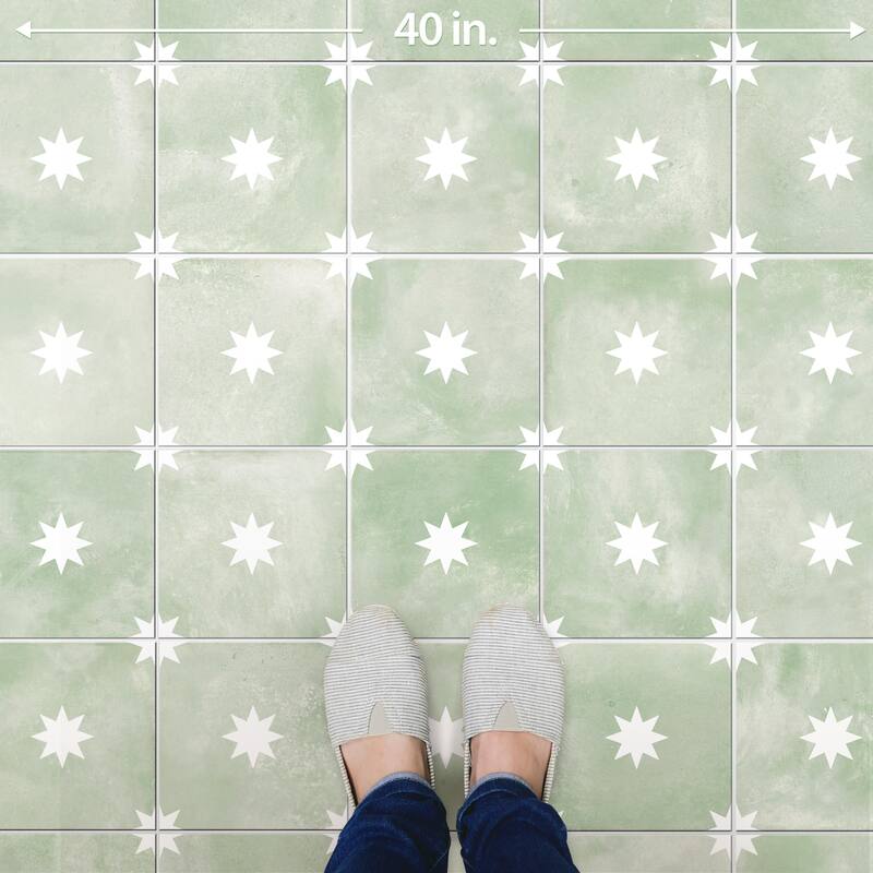Merola Tile Starlight Sage 17-3/8" x 17-3/8" Porcelain Floor and Wall Tile