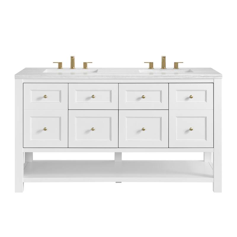 Breckenridge 60" Double Vanity, Bright White - 60D