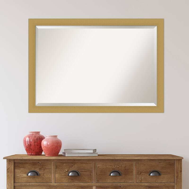 Beveled Wall Mirror - Grace Brushed Gold Frame - Grace Brushed Gold