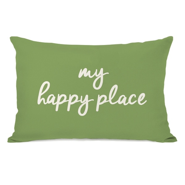 slide 1 of 1, My Happy Place Olive - Lumbar Pillow