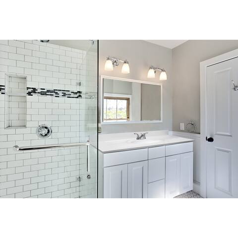 Design House 552174 Cultured Marble Vanity Top 43" Long by 22" Wide, Solid White