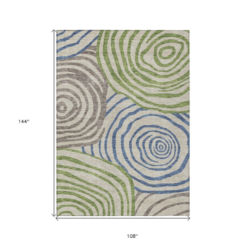 HomeRoots Abstract Transitional Rectangle Outdoor Rug