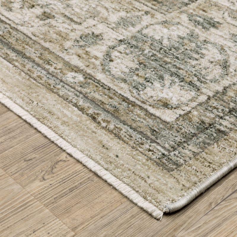 Amira Distressed Traditional Beige/ Grey Area Rug