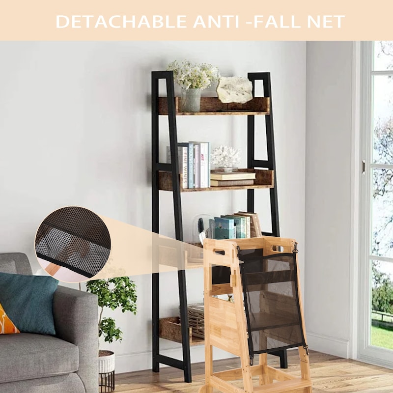 Wooden 2 - Step Stool for Kids Toddler Tower, Learning Tower Toddler