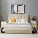 preview thumbnail 2 of 123, Javlergo Bed Frame with Storage Drawers Upholstered Platform Bed Frame with Adjustable Headboard