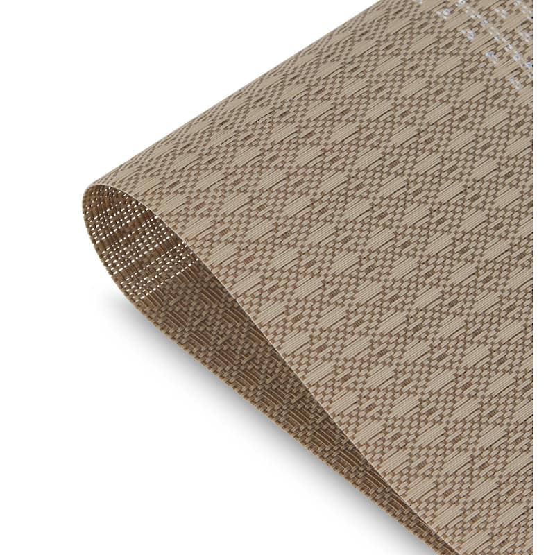 Dainty Home Milan Woven Vinyl Reversible Rectangular Placemat Set Of 6 - 12" x 18"