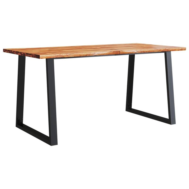 vidaXL Dining Table with Live Edge 78.7"x35.4"x29.5" Solid Wood Acacia
