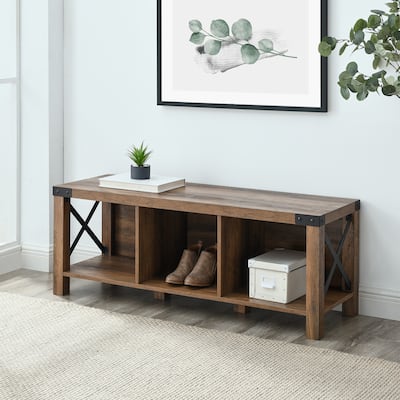 Middlebrook Kujawa 48" Farmhouse X-Accent Bench