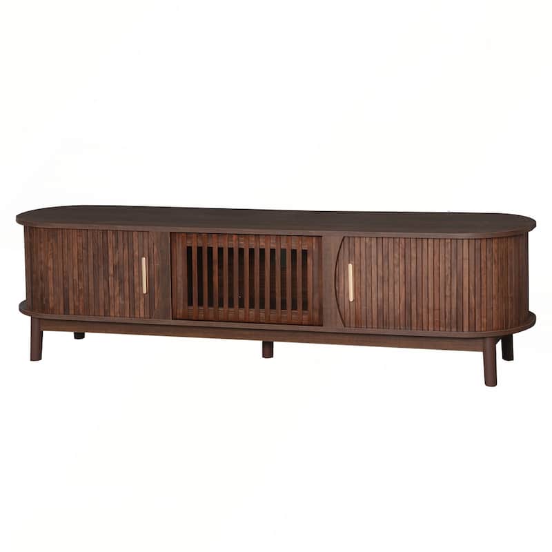 Charming Wood TV Stand with Storage and Stylish Finish for Living Room