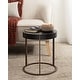 preview thumbnail 7 of 8, Kate and Laurel Rovin Side Table Wood and Metal - 16x16x18