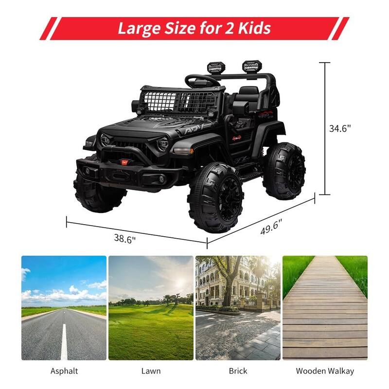 24V 9Ah Kids Ride On 2 Seaters Electric Car with Remote Control