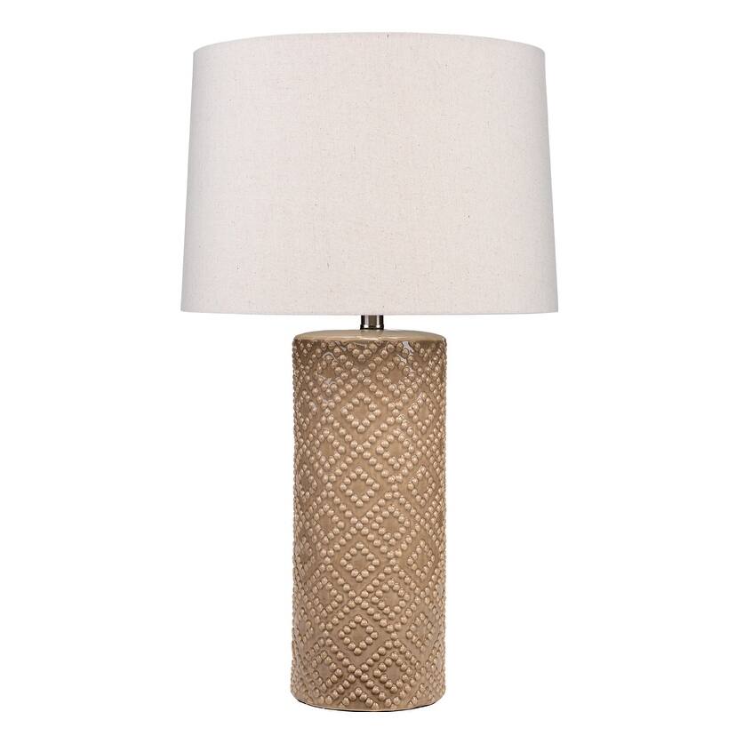 Alden Decor Diego Ceramic Table Lamp, Brown