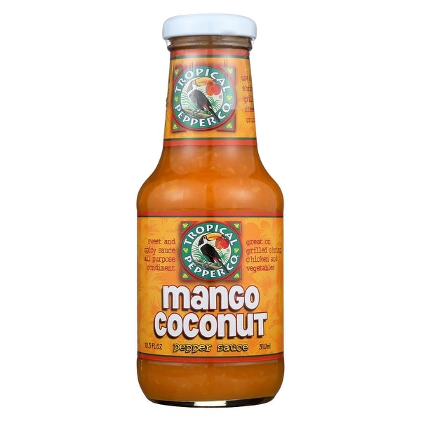 Tropical Pepper Sauce - Mango Coconut Grill - Case of 12 - 10.5 fl oz