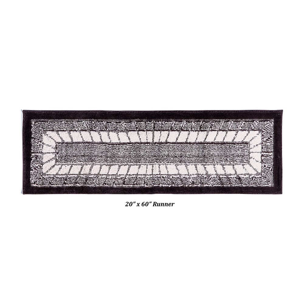 Better Trends Radiance Collection 100% Polypropylene Lightweight Stunning Elegant Machine Washable Kitchen Rug Mat