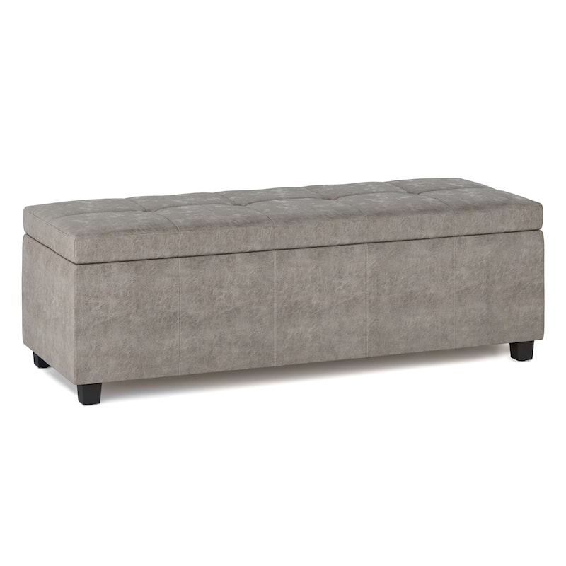 WYNDENHALL Cambridge 48 inch Wide Contemporary Rectangle Storage Ottoman