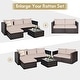 preview thumbnail 8 of 9, Costway 4PCS Patio Rattan Corner Sofa Sectional Furniture Set - See Details